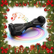 MOSTA LBW21 Bluetooth Hoverboard with LED Headlight, 6.5 inch Black