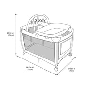 Dorel China America PY446HDO Play Yard with Full Size Rocking Bassinet Castle Point