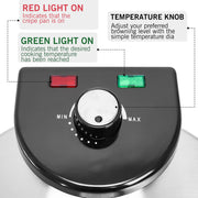 Fyydes Stainless Steel Non-Stick Electric Tortilla Maker, 10-Inch - Adjustable Temperature Control