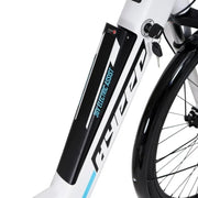 Hyper Bicycles HYP-E700-1301 E-Ride 700C 36V Electric Commuter E-Bike for Adults, Pedal-Assist, 250W Mid-Drive Motor, Matte White