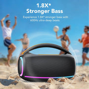 CASCHO Outdoor Bluetooth Speaker, 80W Loud Speaker w/ Bass, Speakers Bluetooth Wireless w/ 24H Long Bat