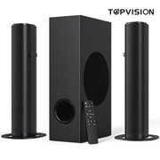 TOPVISION SD01 4.1ch Soundbar with Subwoofer, 120W Bluetooth Sound Bar for TV with USB/AUX/Coaxial/Optical/HDMI
