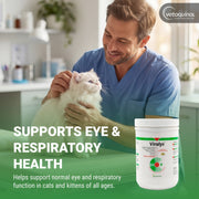Vetoquinol Viralys L-Lysine Supplement for Cats, Immune Support, Eye and Respiratory Health, Flavored Lysine Powder, 600gm