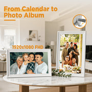 Callsky RLJ-15.6 15.6 Inch Digital Calendar Wi-Fi Smart Planner 1080P FHD Touchscreen Interactive Family Organizer, White