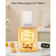 Rupoun 8 in 1 Baby Bottle Warmer, Portable Fast Heating with Timer, Temperature Control, White