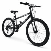 FUPOJH 20 Inch Kids Mountain Bike, 7 Speed, V Brakes, Off Road Tires, Black