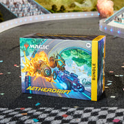 Wizards of the Coast Magic The Gathering Aetherdrift Bundle, 9 Play Boosters, Exclusive Alternate-Art Foil Promo Card, 40 Land Cards, Spindown Life Counter, Card Storage Box, D41340000