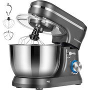 SPECSTAR VH1566-GY 4.75 Quart Stand Mixer 8 Speed Electric Kitchen Mixer with Beater, Dough Hook, Whip, and Egg Separator - Gray