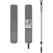 MR.SIGA Flexible Microfiber Long Duster for Gap Cleaning, Stainless Steel Adjustable Handle, Washable Gap Cleaning Duster Gray