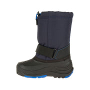 Kamik Rocket Kids Waterproof Insulated Snow Boots with Reflective Safety, Navy, Medium Width, NK4125S