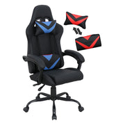Ace Bayou X Rocker Octane Racing Gaming Chair with Reversible Red and Blue Faux Leather Cushions, Ergonomic Design, Height Adjustable Seat, Padded Armrests, Black