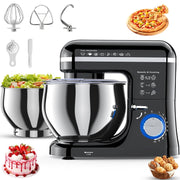 Patbrela Stand Mixer with 5.5QT Stainless Steel Bowl and Extra 3.5QT Bowl, 10-Speed Tilt-Head Kitchen Mixer with Dough Hook, Beater, Whisk, SM001