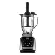 Gourmia Digital Countertop Blender, 1250W Motor, 8 Blend Programs, 4 Speeds with Pulse, 56 oz Glass Pitcher, Round-Plated Tamper, Gray, GPB3125