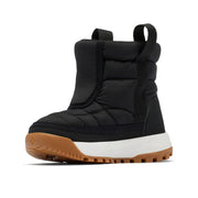 Columbia Snowtrot Mid Kids Winter Boots, 200g Insulation, Omni-Heat Reflective Lining, Black Sea Salt, Size 3, 2078911