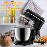 Ailessom AL-OB01 Stand Mixer,6.5-QT 660W 10-Speed Tilt-Head Food Mixer, Kitchen Electric Mixer with Bowl, Dough Hook, Beater, Whisk for Most Home Cooks, Black
