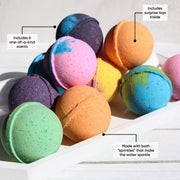 Sky Organics Kids Bath Bomb Gift Set, 6 Count, Fizzing Bath Bombs with Purifying Epsom Salts and Grape Soda Scent