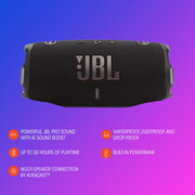 JBL Charge 6 Portable Bluetooth Speaker, AI Sound Boost, IP68 Waterproof and Dustproof, Drop-Proof, 28 Hours Playtime, Built-In Power Bank, Blue, JBLCHARGE6BLUAM
