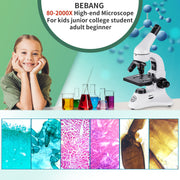 BEBANG M8004 40X-2000X Professional Microscopes for Adults Kids Students