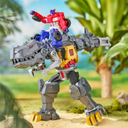 Hasbro Transformers Cyberworld Grimlock Chomp & Battle 9-Inch Action Figure with 4-Step Transformation, Chomping Dino Head, Spinning Blaster Arm, Mech Suit Chest Panel