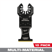 Milwaukee OPEN-LOK 1-3/8 in Carbide Teeth Multi-Material Multi-Tool Blades, Titanium Enhanced, 10 Pack, 49-25-1529