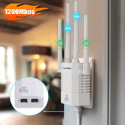 VILINICE WD-1205U WIFI Extender 1200Mbps, 8800sq.ft with Ethernet Port