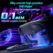 Oilsky WS-024 Wireless Gaming Controller with Bluetooth, RGB Backlighting, Hall Effect Joysticks and Triggers, Rechargeable Battery, Black