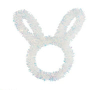 Way to Celebrate tinsel bunny WREATH WHITE