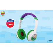 KIDdesigns Toy Story 5 Buzz Lightyear Bluetooth On-Ear Headphones for Kids, Wireless, Kid-Safe Volume, Rechargeable Battery, Multicolor