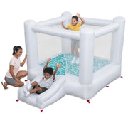 H2OGO Jump & Joy Kids Inflatable Bounce House with Extra-Wide Slide, White, Indoor/Outdoor, Ages 3+
