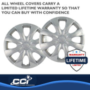 Coast To Coast Accents Chrome 15 in. 8-Spoke Wheel Cover Set of 4 for 2003-2014 Toyota Corolla IWC450/15C