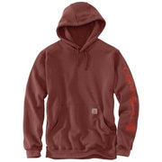 Carhartt Men's Durham Garment-Dyed Relaxed-Fit Hooded Sweatshirt, Dark Spice Red, Medium, 106253RD6-M