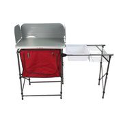 Ozark Trail TA-619 Camping Table, Silver and Red, 31