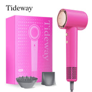 Tideway H11 Hair Dryer w/Diffuser, High-Speed 110,000 RPM Brushless Motor, Plasma Tech, Pink