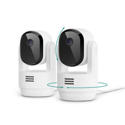 Arlo Essential Indoor Pan Tilt Security Camera 2K, Wired Plug-In Power, 360 Pan, 180 Tilt, Automatic Motion Tracking, Person and Animal Detection, Dual-Band Wi-Fi, Night Vision, White, VMC3073