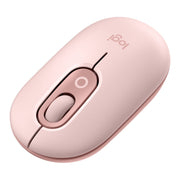 Logitech POP Compact Wireless Mouse, Bluetooth, Pink, Ambidextrous, SilentTouch Technology