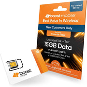 Boost Mobile Preloaded SIM Card (15GB) - 1 Month