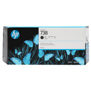 HP 738 Black DesignJet Ink Cartridge, High-Capacity 300ml, Pigment Ink for Professional Wide-Format Printing, 498N8A