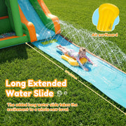 TASKBAY Giant 10 in 1 Inflatable Water Slide with Extended 17FT Slide, Bounce House, Ball Shooting, Ring Toss, Dual Pools for Kids 3-10