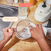 Made By Gather Beautiful 3-Cup Electric Food Chopper, 250-Watt Motor, Dual Speed, White Icing, 29454