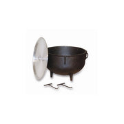 King Kooker Pre-Seasoned 10-Gallon Cast Iron Jambalaya Pot with Feet and Lifting Hooks