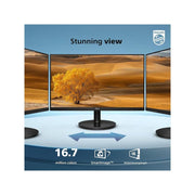 Philips 221V8LB 22 Inch Full HD VA Monitor, 100Hz Refresh Rate, Adaptive Sync, LowBlue Mode, HDMI VGA, VESA Mount, Black