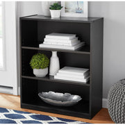 Mainstays MS89-010-092-40 3-Shelf Bookcase with Adjustable Shelves, True Black Oak