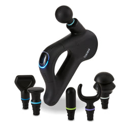 HoMedics Therapist Pro+ DuoTemp Cordless Full Body Percussion Massager, Hot & Cold Peltier Technology, 6 Attachments, 4 Speeds, Pressure Sensor, Black