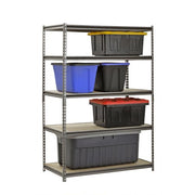 Muscle Rack 5-Shelf Steel Shelving, Silver-Vein, 24