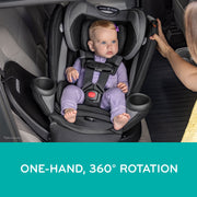Evenflo Revolve360 Extend Convertible Car Seat with 360 Rotation, Quick Clean Cover, Rockland Green