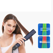 IG INGLAM Air Straightener Flat Iron 2 in 1 Wet to Dry Hair Styler with 200 Million Negative Ions, Prussian Blue