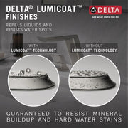 Delta Faucet Galeon Tub Filler, Solid Brass, Lumicoat Chrome, Wall Mount, Double Handle, Rigid High-Arc Spout, T5771-PR-WL