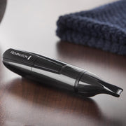 Remington Nose and Ear Hair Trimmer with Alloy Steel Blade, Detachable Head, Battery Powered, Black, NE3150