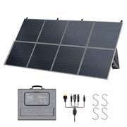 CTOLITY 400W Foldable Monocrystalline Solar Panel, Waterproof, Adjustable Kickstand, Portable Charger for Outdoor Use SP400