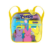 Megatoys Peeps Backpack Gift Set, Clear Plastic Backpack with Yellow Straps, 52 Stickers, 24-Piece Puzzle, 9 Colored Pencils, Coloring Cup, Easter26